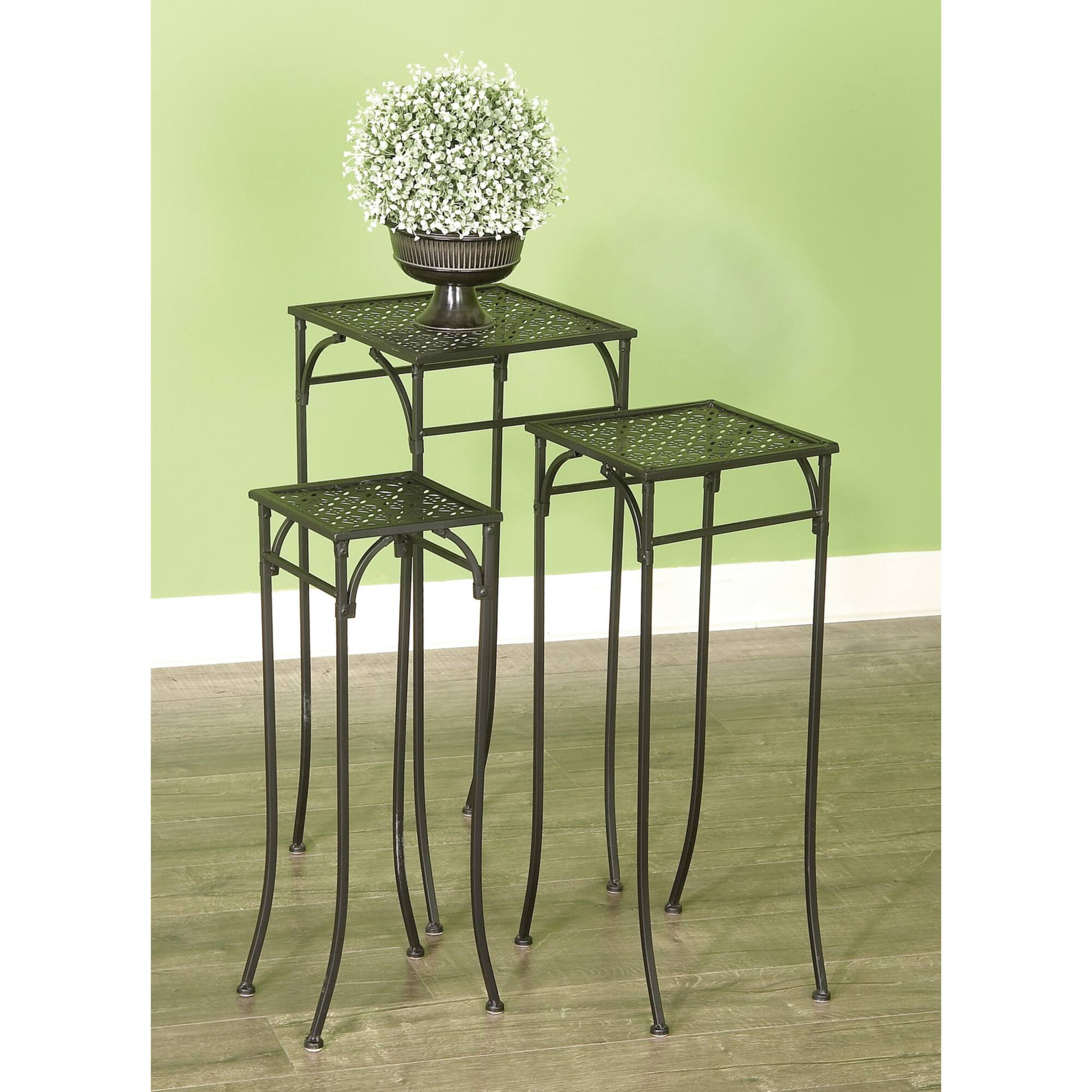 Black Metal Modern Plantstand Set